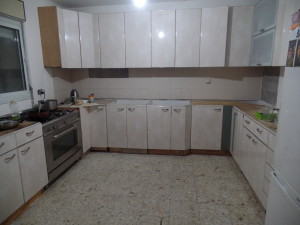 Front view of kitchen in progress