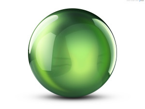 green glass ball