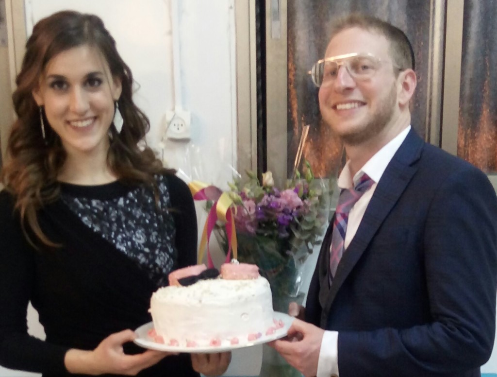 Tehila and Meir at their engagement party